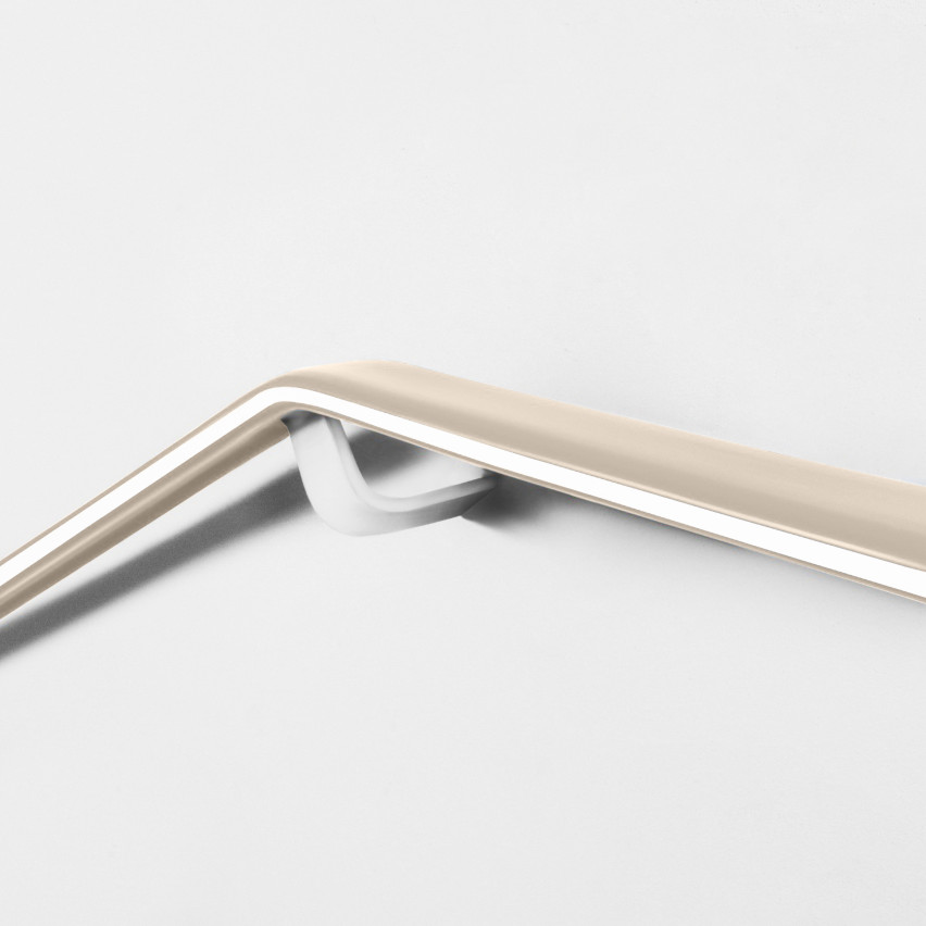 Ledstång trappa PVC LUX  40x8 mm, handräcke i mjuk, vit, 1 m