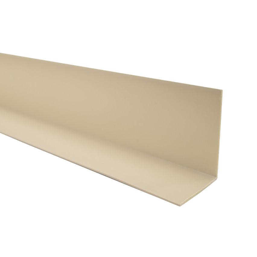 Hård hörnskyddslist PVC dekorativa beige, vinkelprofil KT