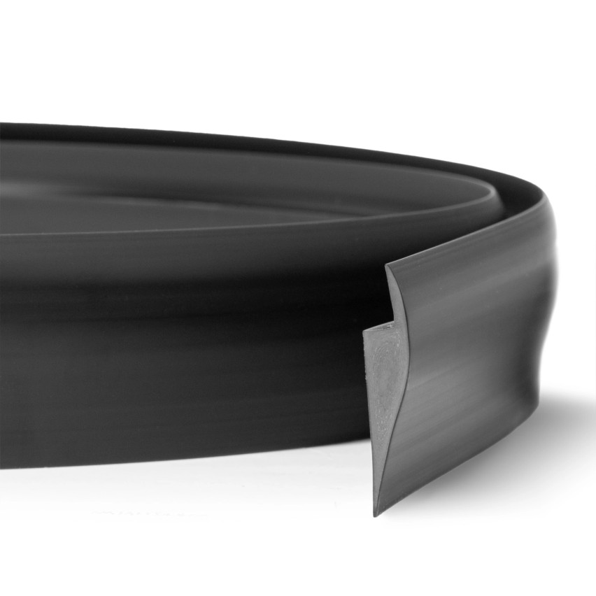 Självhäftande Flexibel PVC Rampprofil för Kakel och Mattor, Mörkgrå