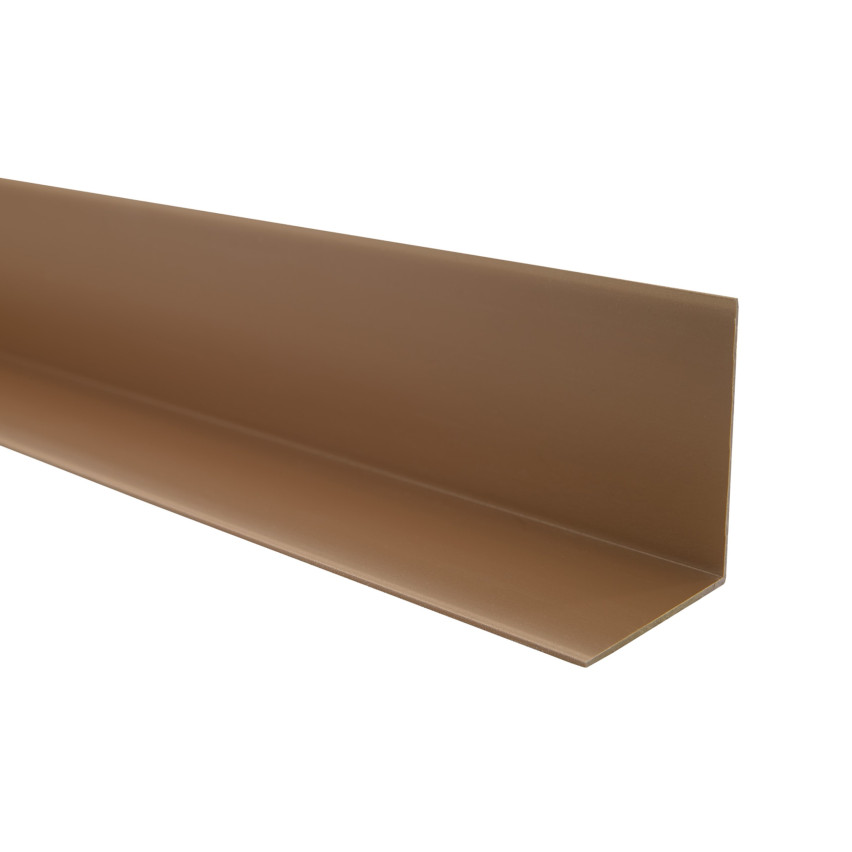 Hård hörnskyddslist PVC dekorativa vinkelprofil KT, brun