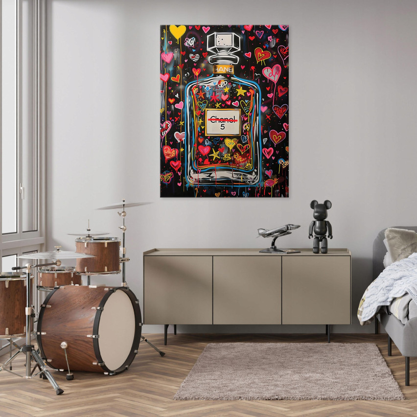 CHANEL PERFUME MODERNITETENS MIRAKEL PÅ Väggplattor FÖR SÄLLSKAPSRUMMET 60x40