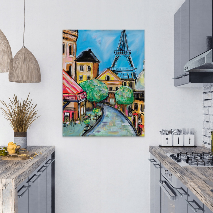 Bild Paris Eiffeltornet för sovrum Canvas 60x40