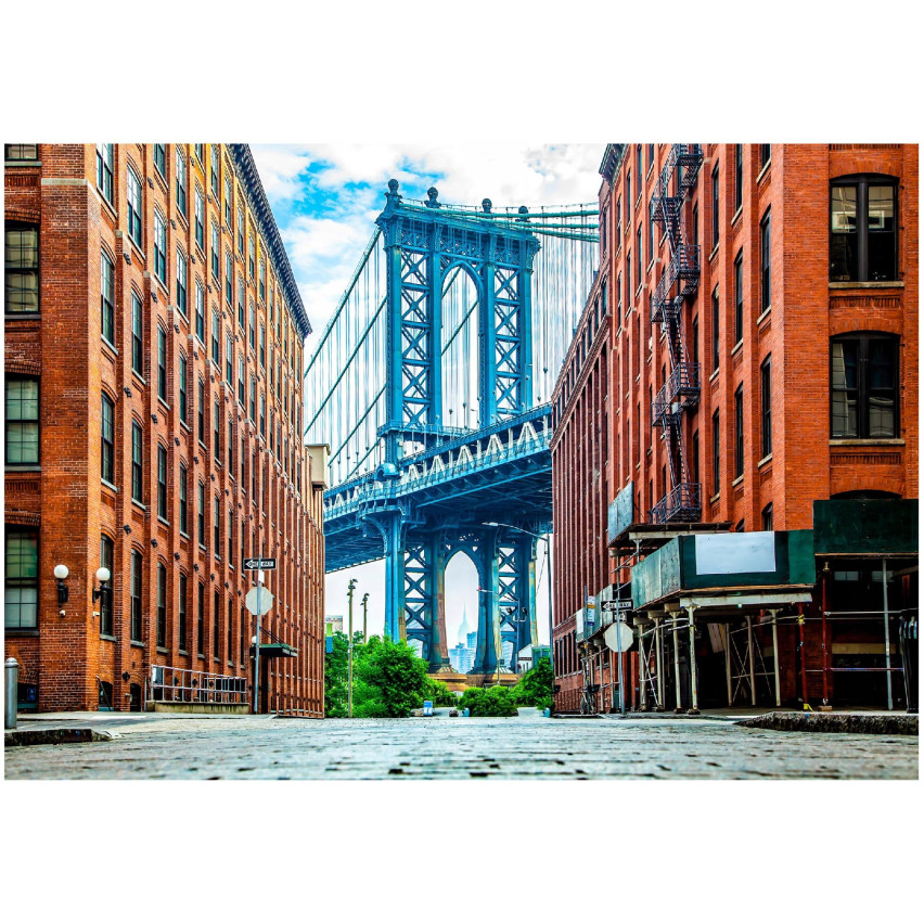 väggmålning 3D stadsbyggnader bro sovrum sovrum vardagsrum väggmålning 150x105