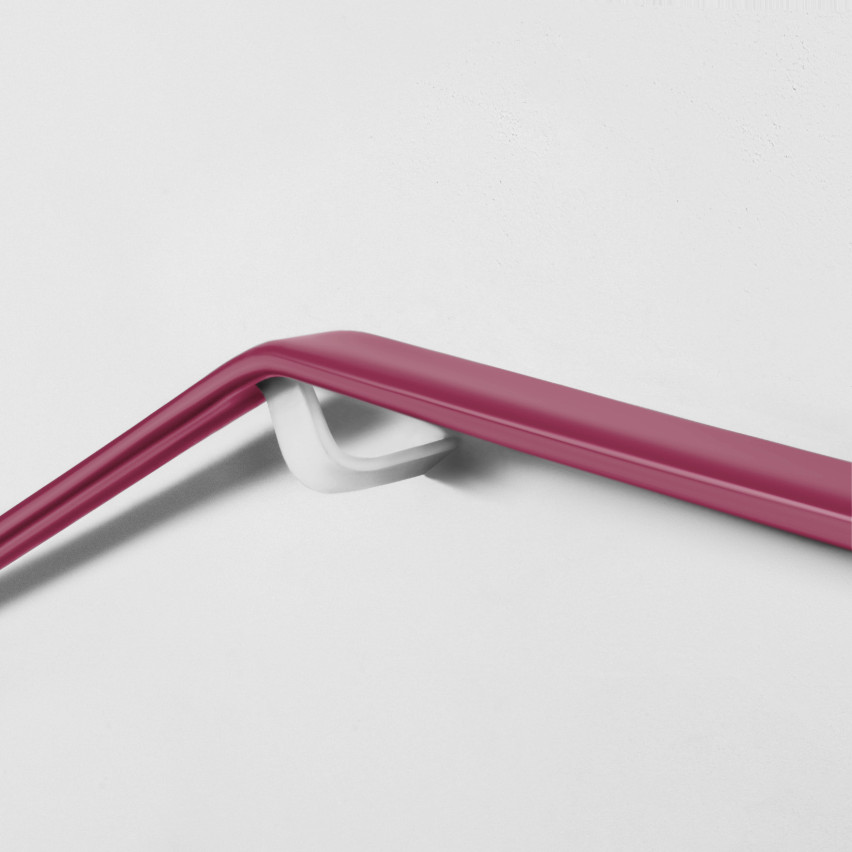 Ledstång trappa PVC PREMIUM 40x8 mm, handräcke i mjuk, Rött vin, 1 m