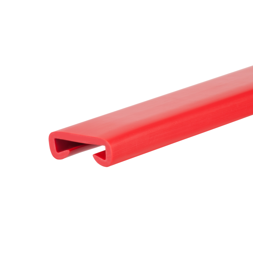 Ledstång trappa PVC PREMIUM 40x8 mm, handräcke i mjuk, Röd