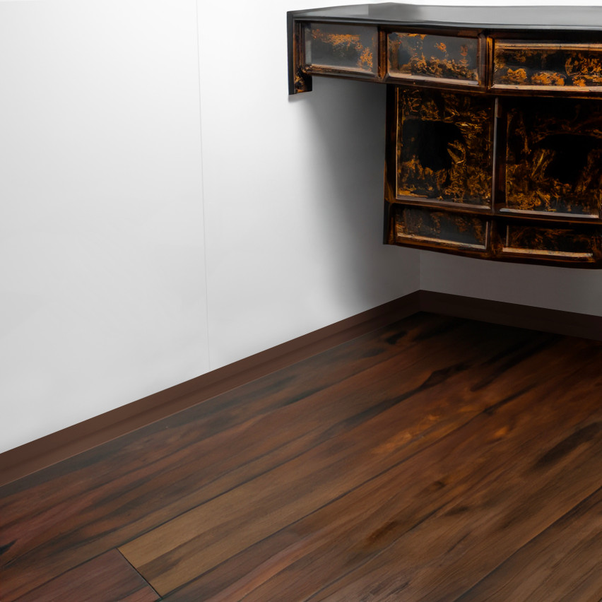 Kantband PVC 10x10 mm, självhäftande, flexibel, brun, 5 m