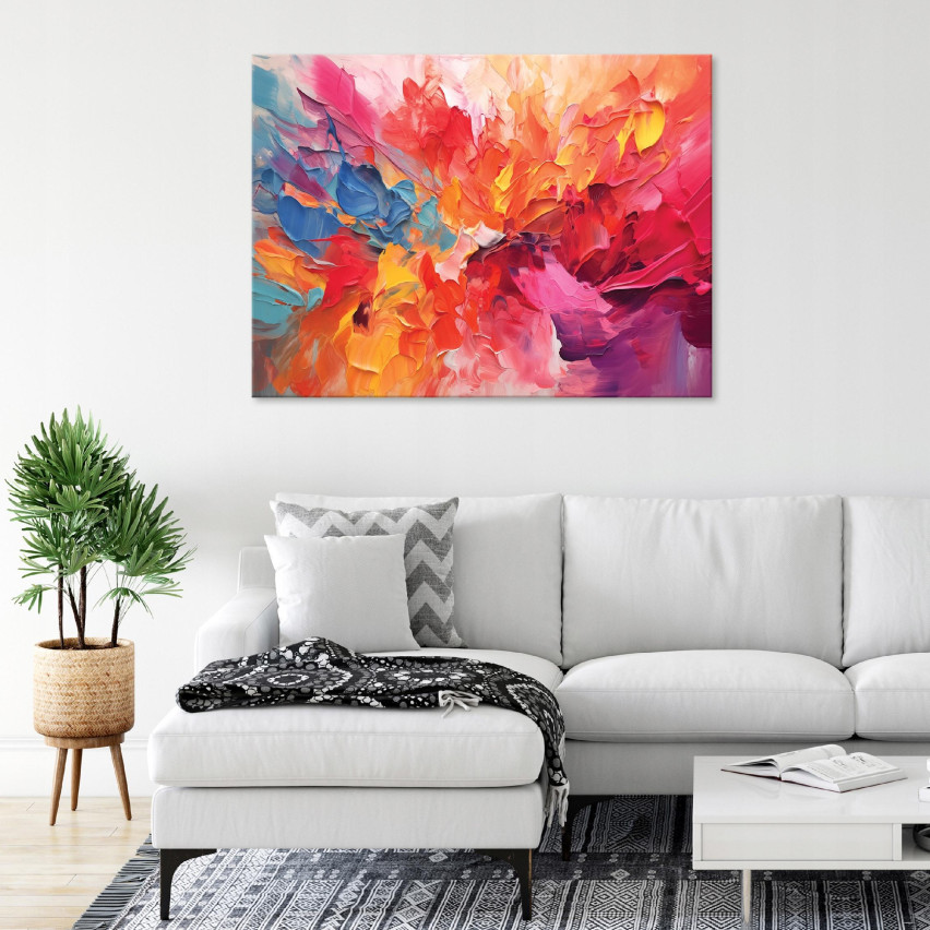 ABSTRAKT FÄRGBILD PÅ VÄG PAVILJONGER SITTING ROOM 40x30