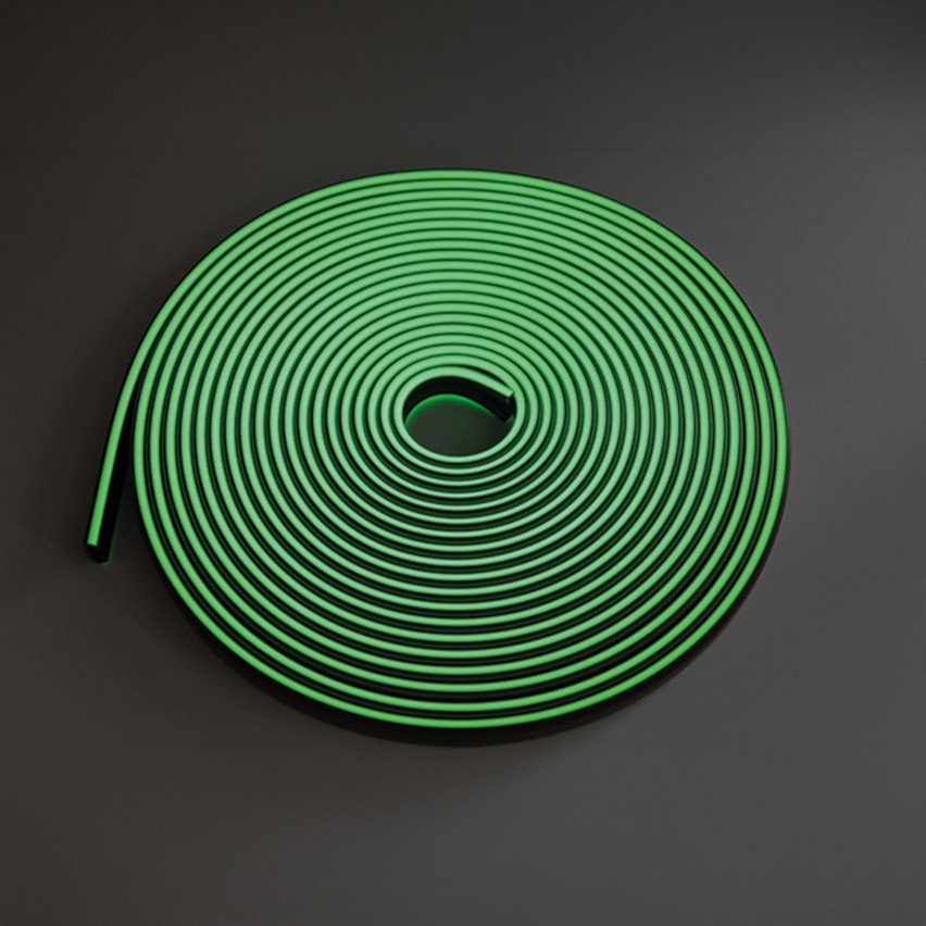 Ledstång trappa PVC FOTO 40x8x4 mm, fluorescerande handräcke i mjuk, brun, 1 m