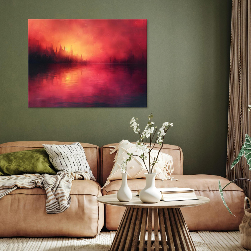 svart och rött ABSTRAKT PÅ VÄGGEN PAVELETTER sovrum sovrum vardagsrum 120x80