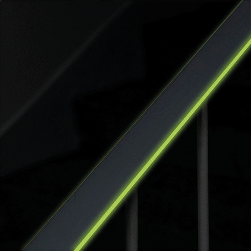 Ledstång trappa PVC FOTO 40x8x4 mm, fluorescerande handräcke i mjuk, brun, 1 m