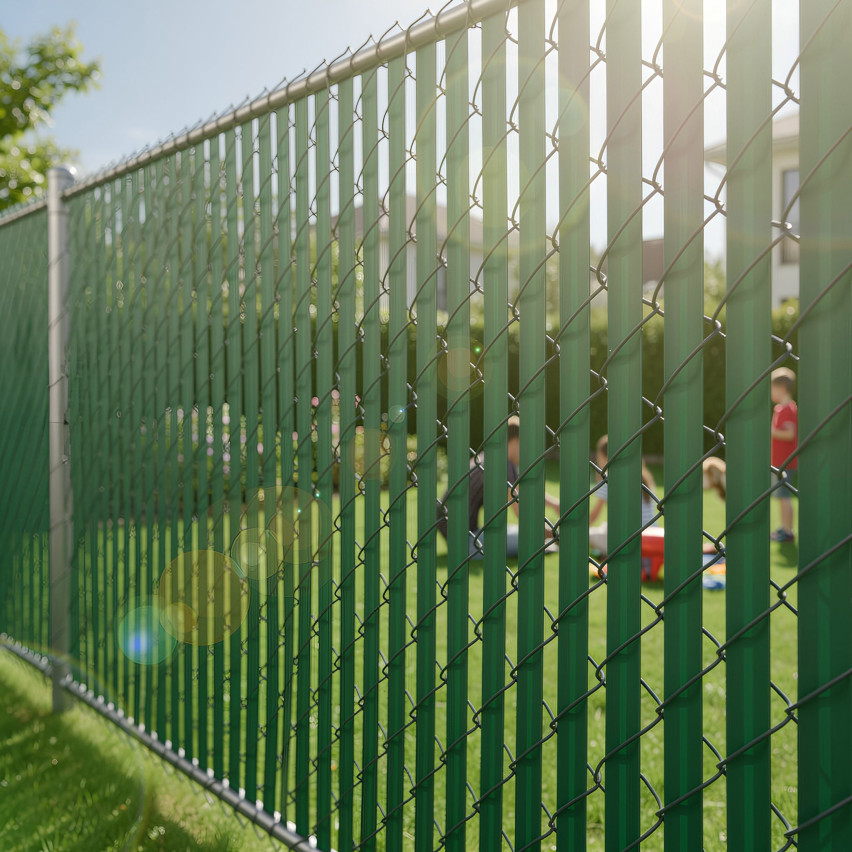 Staket panel för vertikal montering PVC , grön