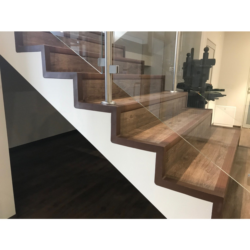 Trapp renoverings kit PVC 52x40mm, trapprenoveringskit PMW, mörkgrå