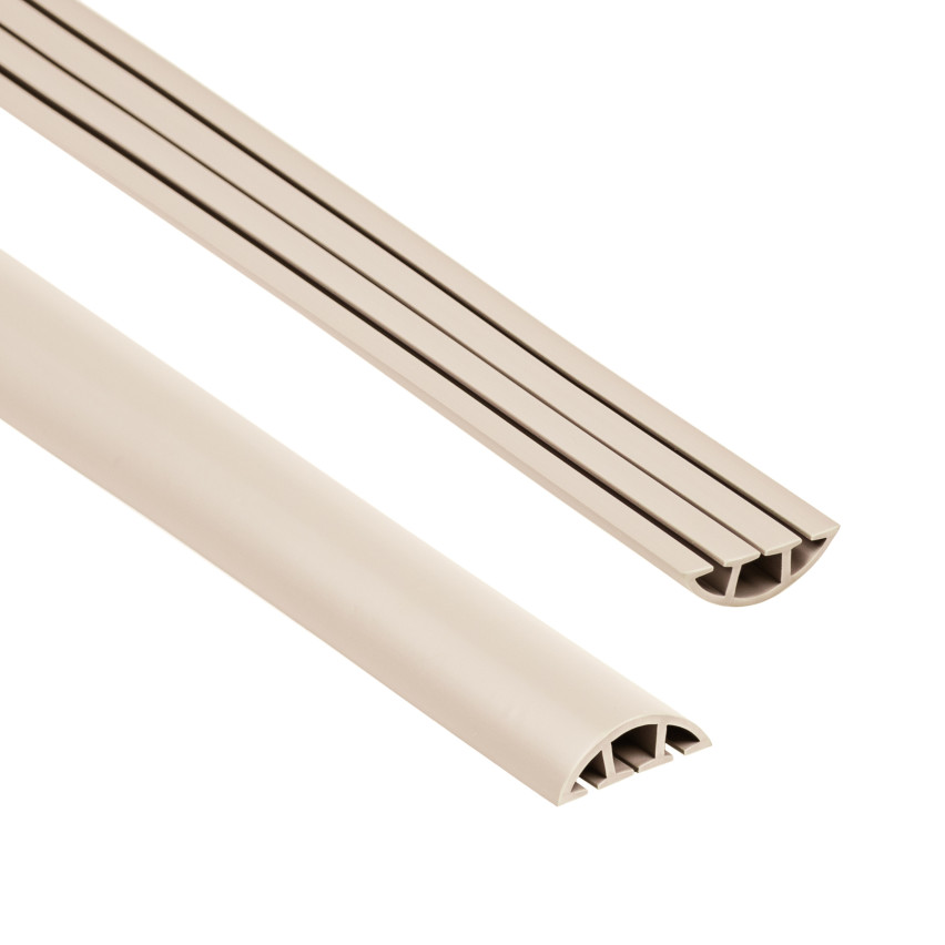 Maskering Halvcirkelformad kabelkanal PVC beige PK