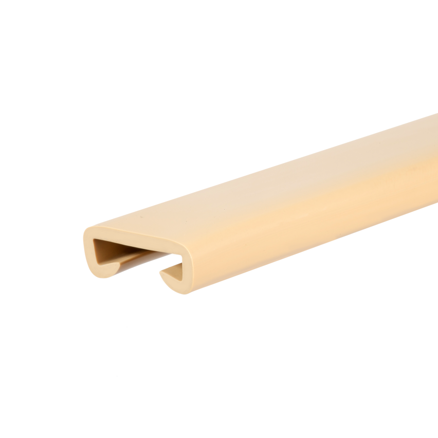 Ledstång trappa PVC PREMIUM 40x8 mm, handräcke i mjuk, krämig
