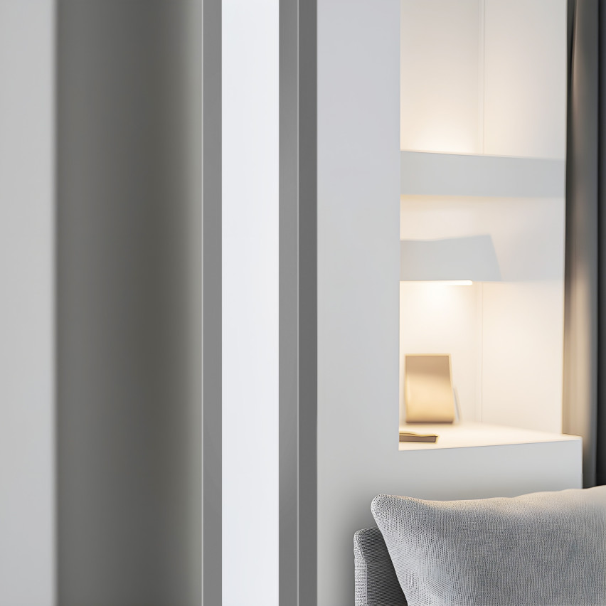 PVC-vinkelprofil ojämn, självhäftande kantskydd, hörnskydd, brun