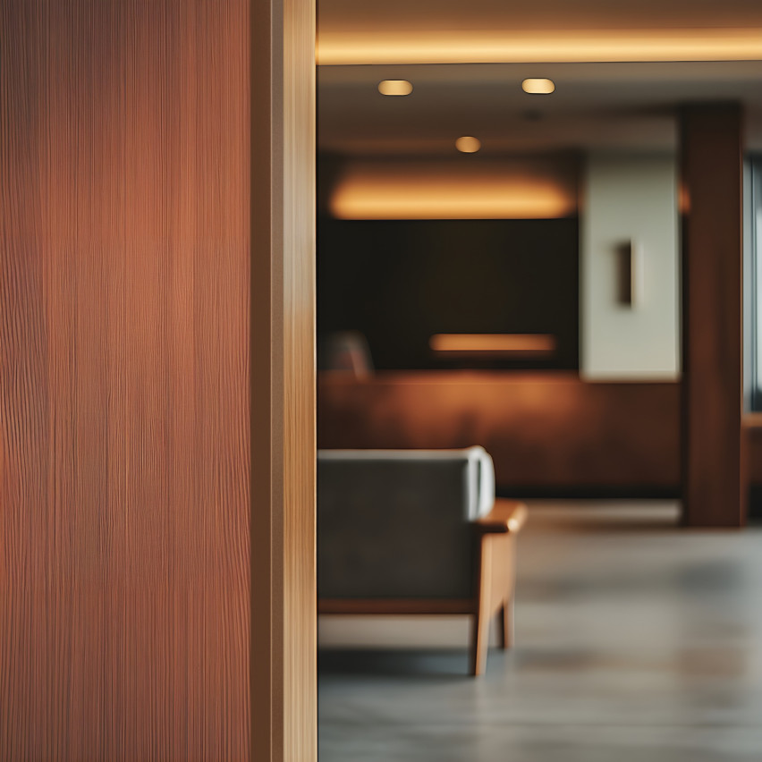 PVC-vinkelprofil ojämn, självhäftande kantskydd, hörnskydd, brun