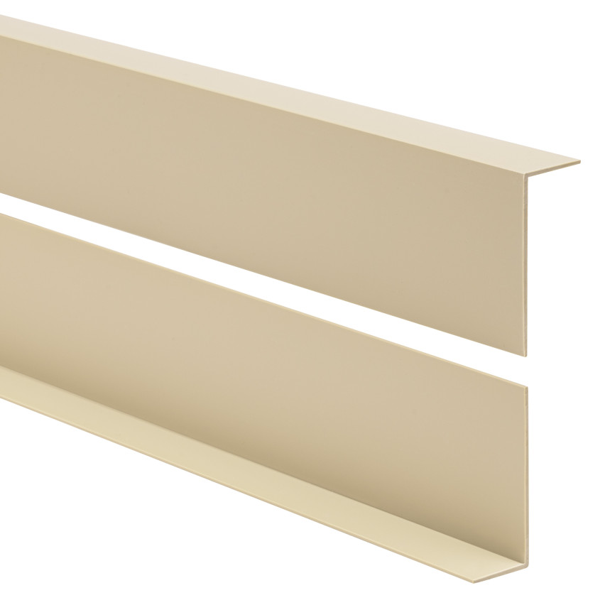 Hård hörnskyddslist PVC dekorativa beige, vinkelprofil KT