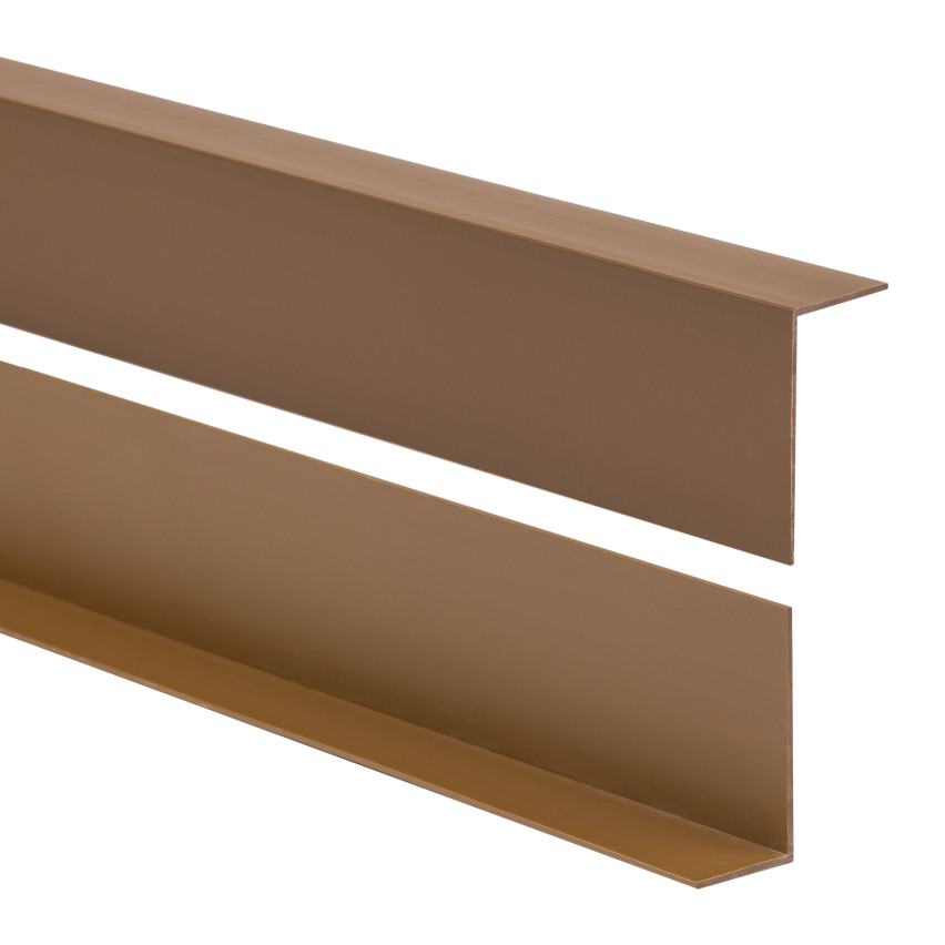 Hård hörnskyddslist PVC dekorativa vinkelprofil KT, brun