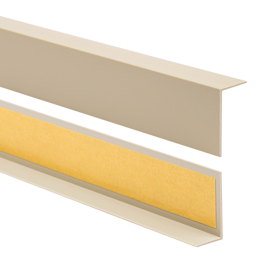 Hårt hörnskyddslist PVC självhäftande, dekorativa beige, KTK