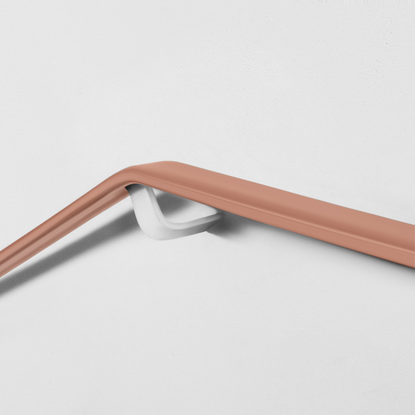 Ledstång trappa PVC PREMIUM 40x8 mm, handräcke i mjuk, ljusbrun, 1 m