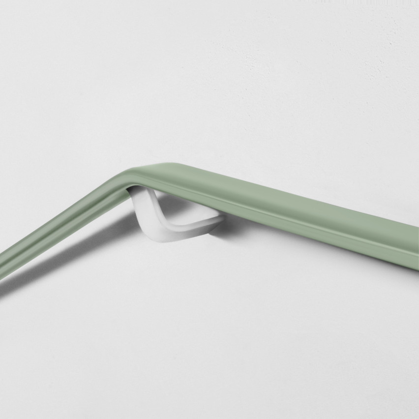 Ledstång trappa PVC PREMIUM 40x8 mm, handräcke i mjuk, ljusgrön, 1 m