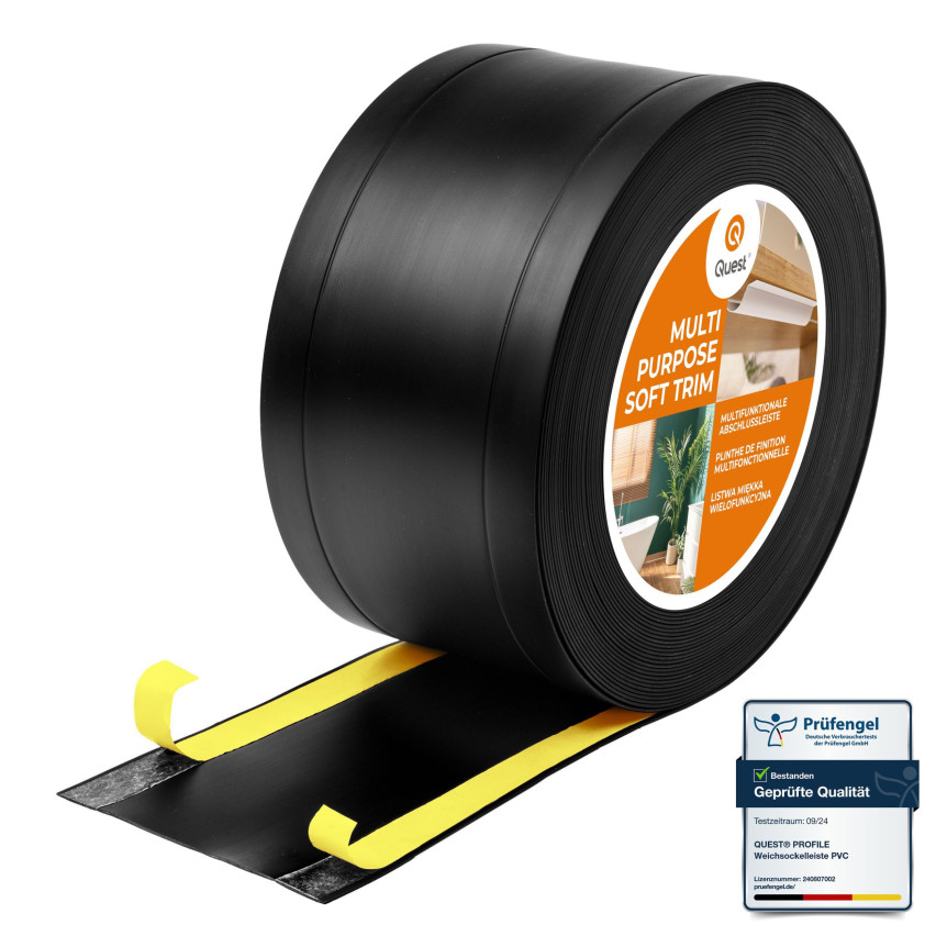 Plinthe multifonctionnelle en PVC  6in1 – panneau de finition auto-adhésif, svart
