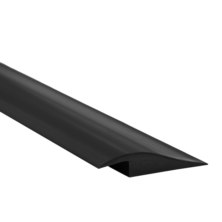 Flexibel PVC-ramp-profil för kakel, mattor, svart