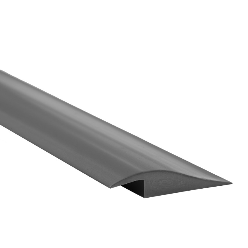 Självhäftande Flexibel PVC Rampprofil för Kakel och Mattor, Mörkgrå