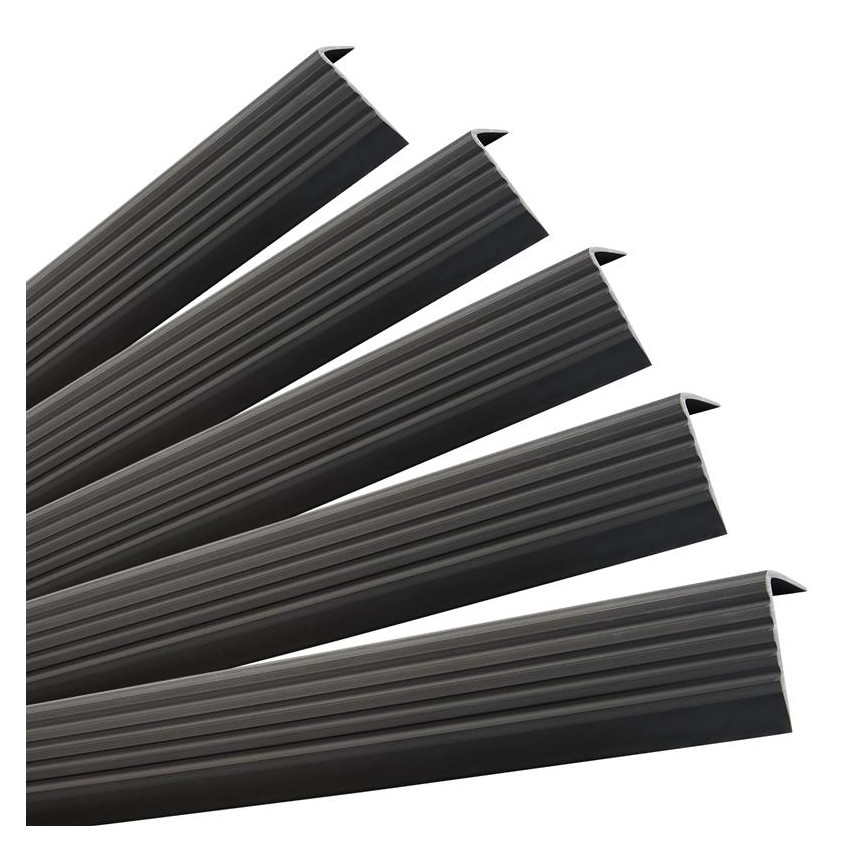 Självhäftande halkskyddat trapprofil 40x25 mm svart, 100 cm – Set