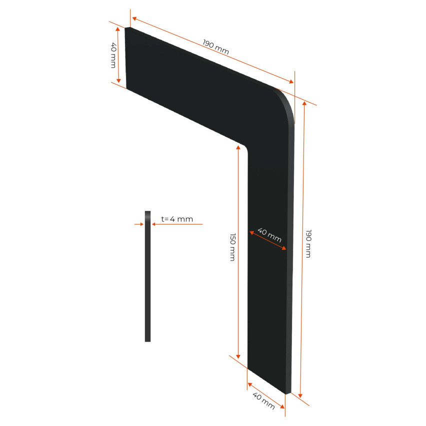 Trapp renoverings kit PVC 52x40mm, trapprenoveringskit PMW, grå