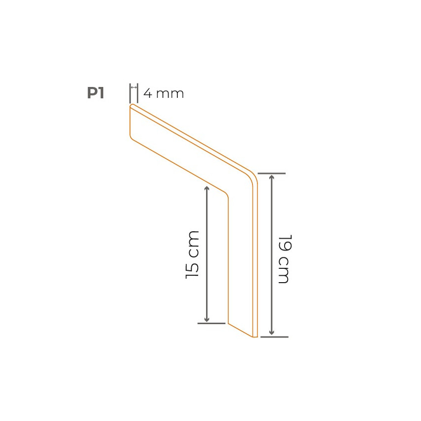 Externt väggprofil PVC  P1, brun