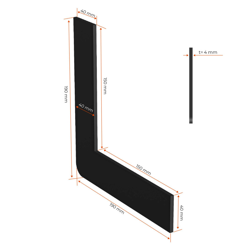 Trapp renoverings kit PVC 52x40mm, trapprenoveringskit PMW, mörkgrå