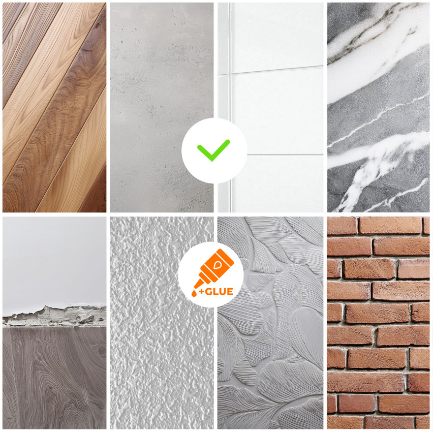 PVC Multifunktionell List 2in1 – Självhäftande Avslutningspanel, 110Mm, Svart