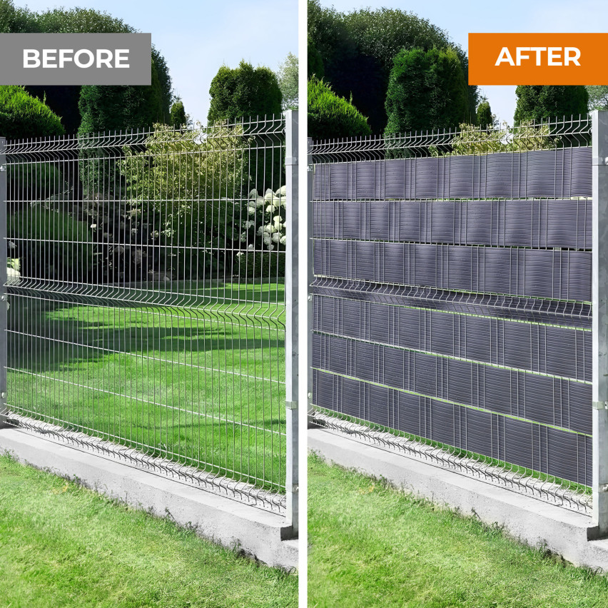 Insynsskydd PVC för trädgården och balkongen  UV-beständig, 900 g/m2, Antracit, 26 m