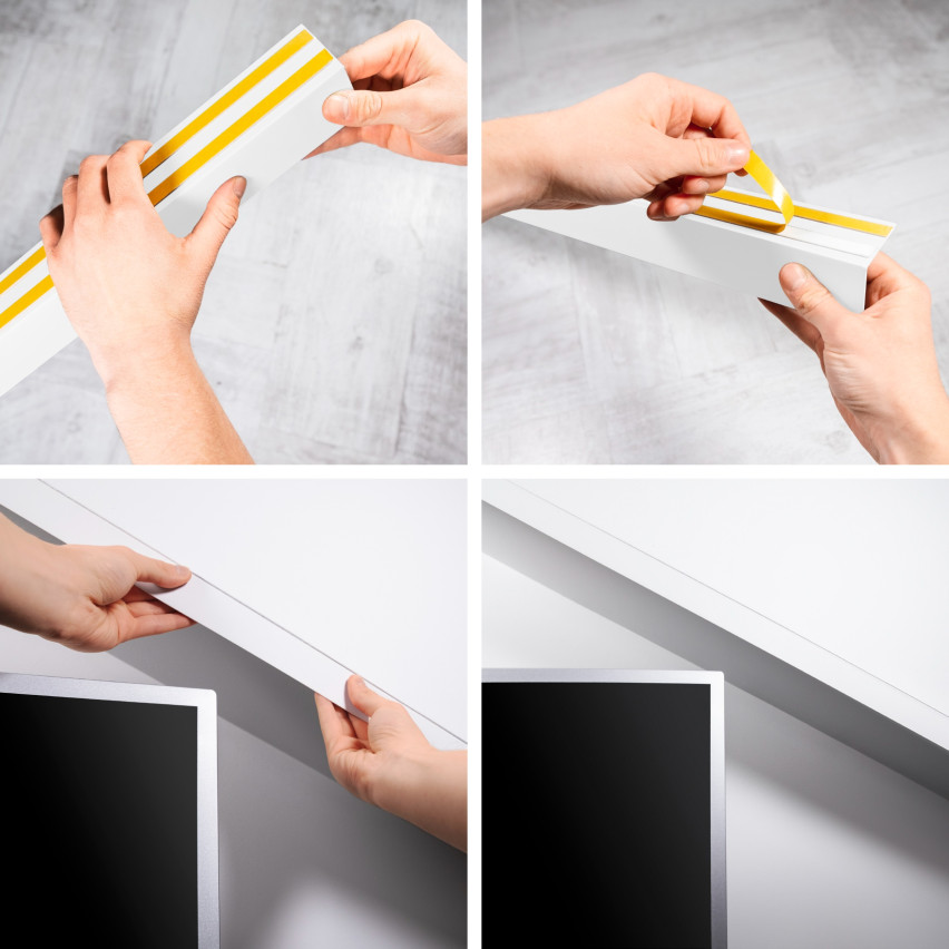 List för gardinstänger PVC gardinskena tak LK, mörkgrå