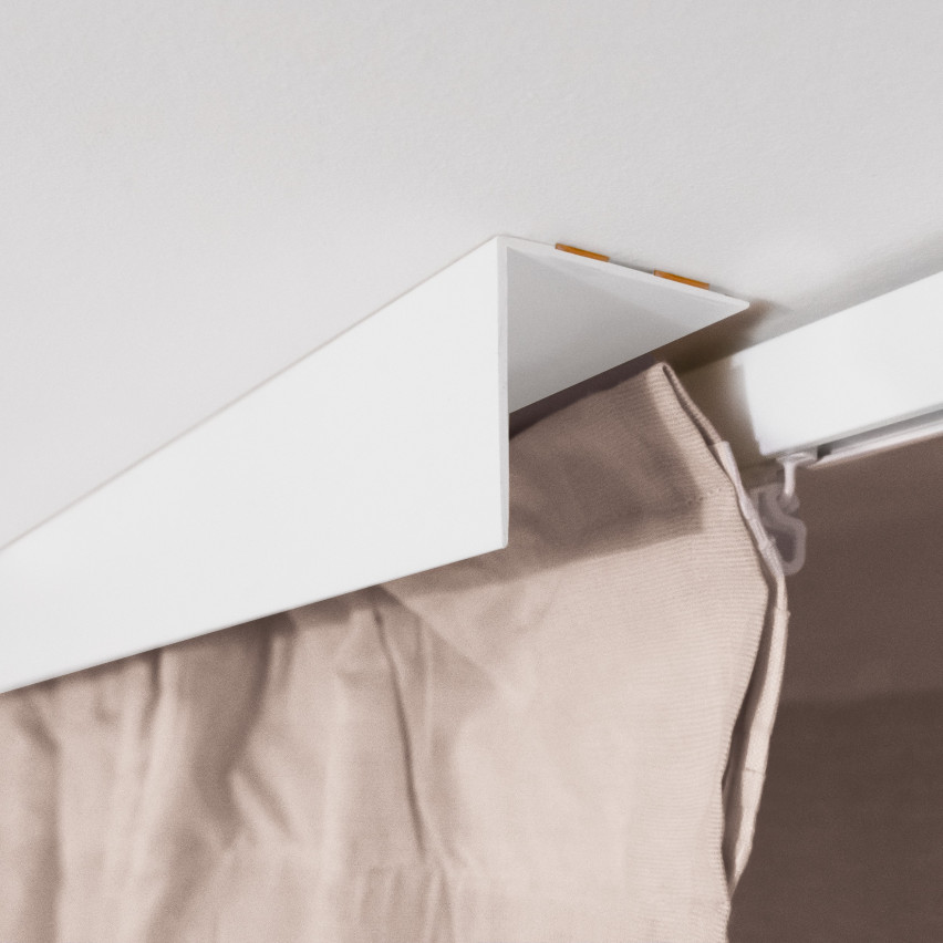 List för gardinstänger PVC gardinskena tak LK, svart