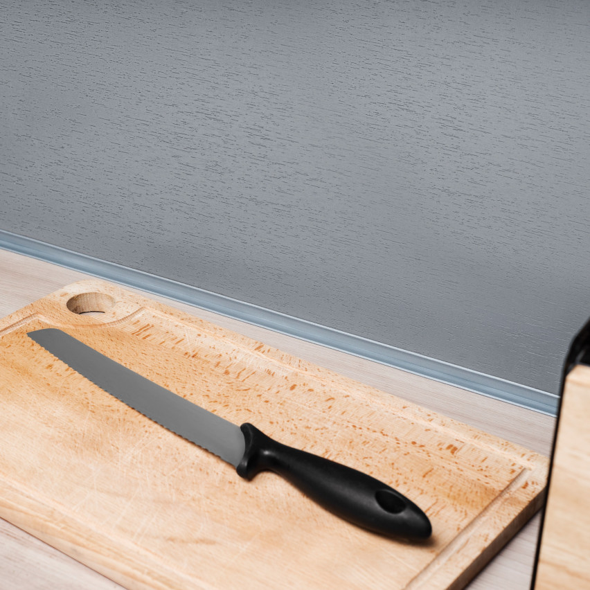 Monteringslist PVC avslutningslist, självhäftande, flexibel, svart