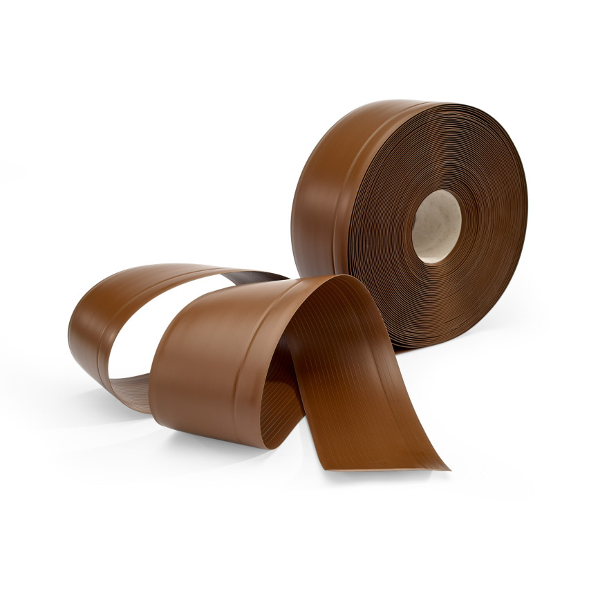 Golvlist självhäftande PVC 70x20 mm, flexibel golvlist, sockelbräda sockel, brun