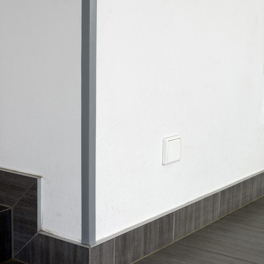 Hård hörnskyddslist PVC dekorativa beige, vinkelprofil KT