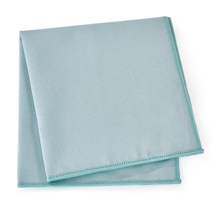 Mikrofiberduk för rengöring av glas, fönster, speglar och glasögon, rengöringsduk PREMIUM - Diamond Glass, ljusblå