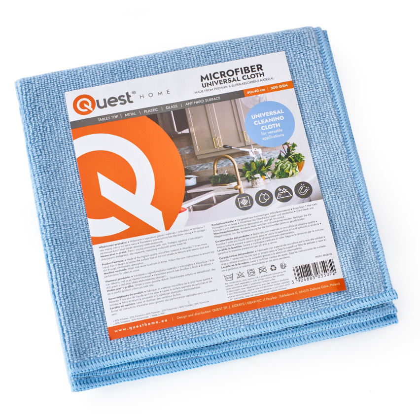 Mikrofiberduk för tvätt och polering av karosseri, bilvårdsduk PREMIUM - So Shiny, ljusblå