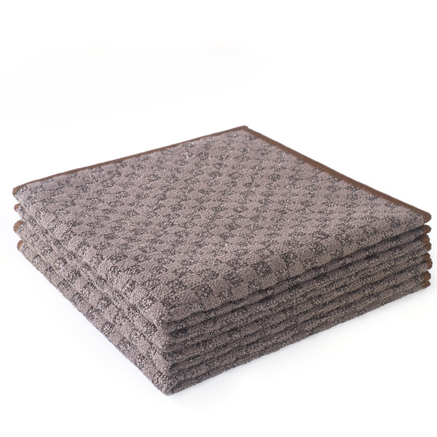 Mikrofiberduk för rengöring av glas, fönster, speglar och glasögon, rengöringsduk PREMIUM - No Streaks, brun