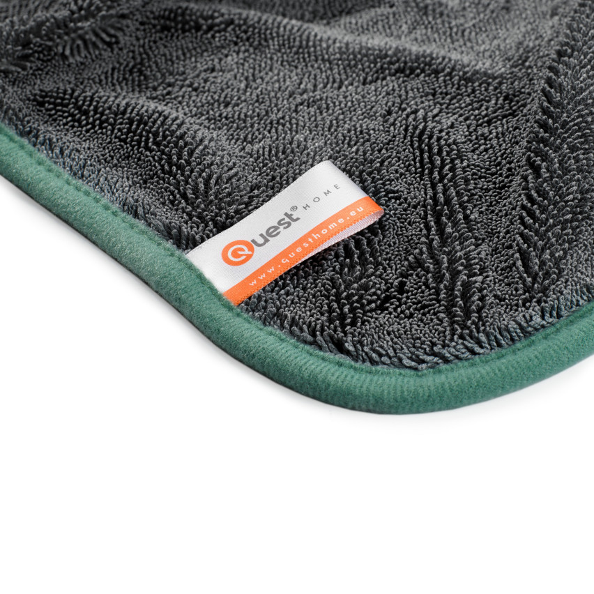 Set med professionella mikrofiberdukar för hushållsbruk - QUESTHOME - 7 sztuk, grå