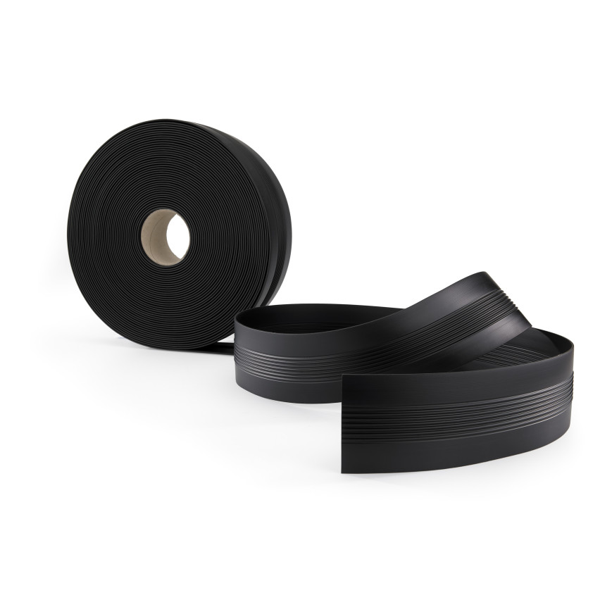 Dilatationsprofil PVC 1 m, svart elastisk