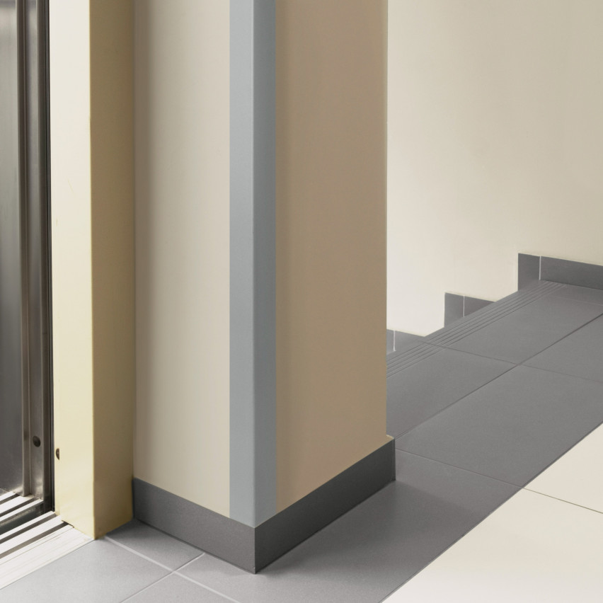 Hård hörnskyddslist PVC dekorativa beige, vinkelprofil KT