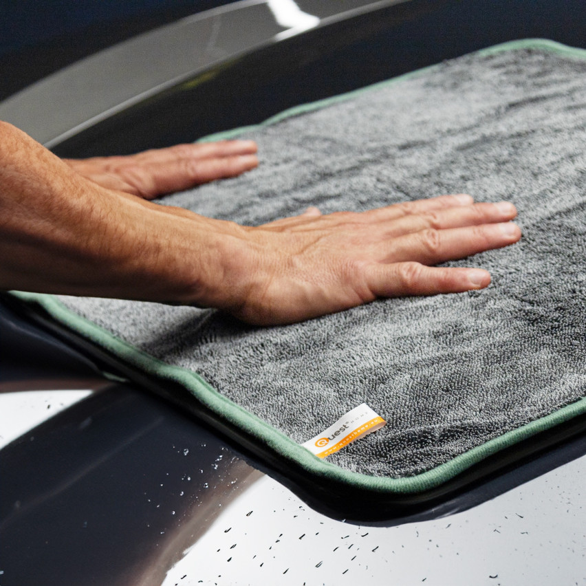 Set med professionella mikrofiberdukar för hushållsbruk - QUESTHOME - 7 sztuk, grå