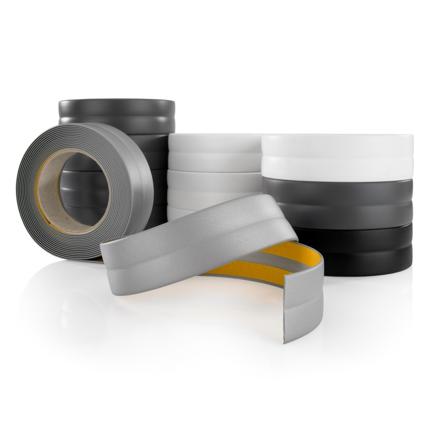 Monteringslist PVC avslutningslist, självhäftande, flexibel, brun