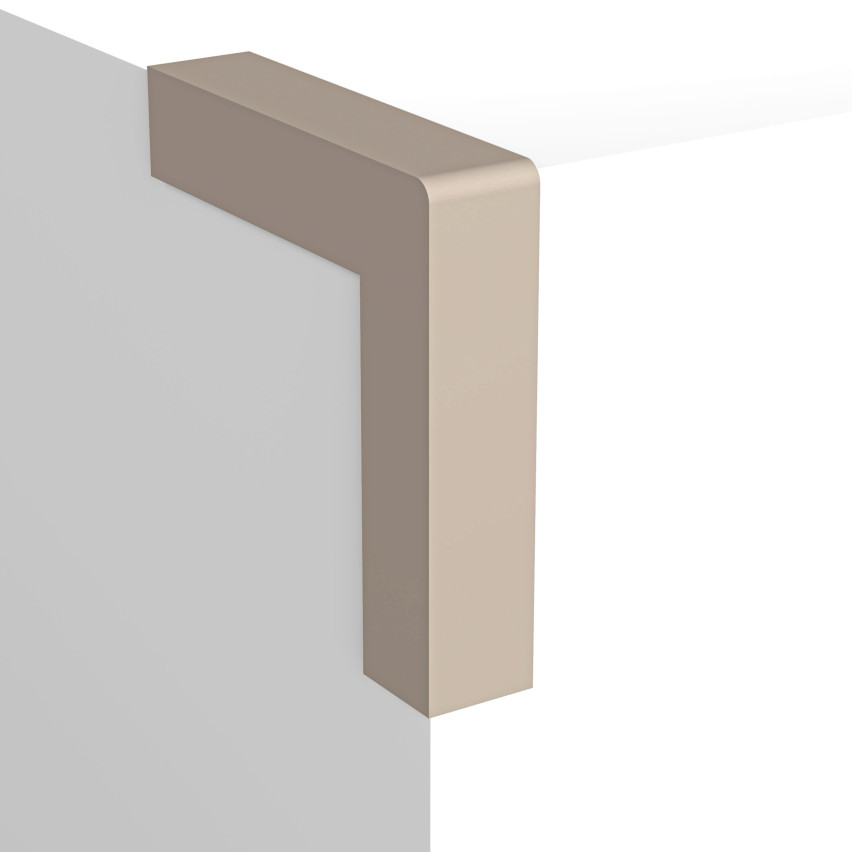 Utvändig vinkel-PVC-profil för trappavslutning, Z1, beige