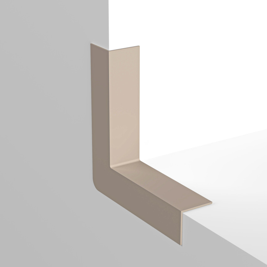 Invändig vinkel-PVC-profil för trappavslutning, Z2, beige