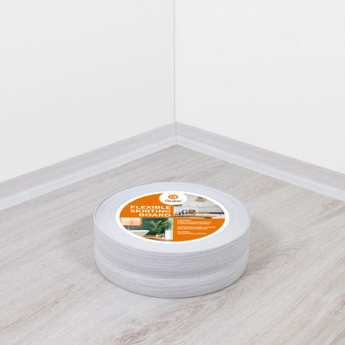 Golvlist självhäftande PVC 32x23 mm, björk självhäftande flexibel golvlist, sockelbräda sockel